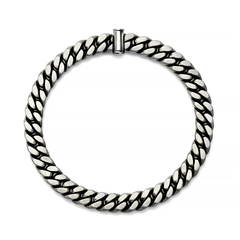 Sterling Silver Gunmetal Curb Chain Bracelet
