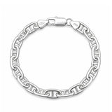 Sterling Silver Anti Tarnish 200 Anchor Chain Bracelet