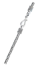 Load image into Gallery viewer, Sterling Silver Oxidized 3mm Byzantine Bali Necklace