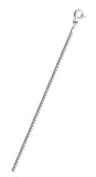 Sterling Silver Diamond Cut Box 8L 024 Spring Lock Chain