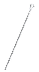 Sterling Silver Diamond Cut Box 8L 024 Spring Lock Chain