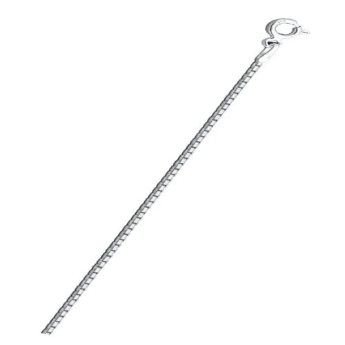 Sterling Silver Diamond Cut Box 8L 024 Spring Lock Chain