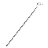 Sterling Silver Diamond Cut Box 8L 024 Spring Lock Chain