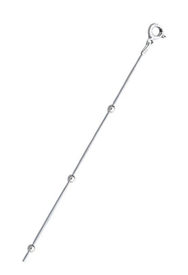 Sterling Silver Italian Diamond Cut 1mm Snake with Beads Chain