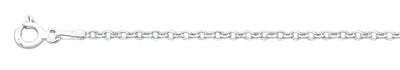 Sterling Silver Round Flat Rolo Chain