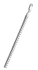 Italian Sterling Silver Rhodium Plated Franco 100 Chain