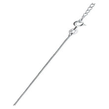 Load image into Gallery viewer, Sterling Silver Rhodium Plated 0.8mm Box Chain