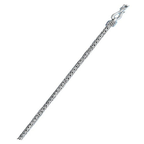 Sterling Silver Oxidized 2mm Foxtail Bali Chain