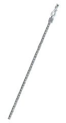 Sterling Silver Oxidized 2mm Foxtail Bali Chain