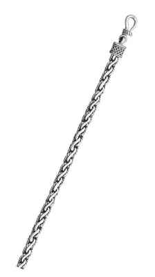 Sterling Silver Oxidized 4.4mm Rope Bali Chain