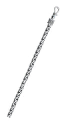 Sterling Silver Oxidized 4.4mm Rope Bali Chain