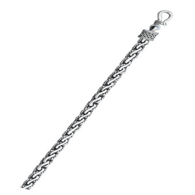 Sterling Silver Oxidized 4.4mm Rope Bali Chain