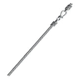 Sterling Silver Oxidized 2.5mm Square Wheat Bali Chain