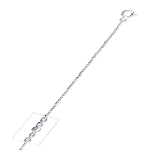 Sterling Silver Anti Tarnish 030 Diamond Cut Beads Chain