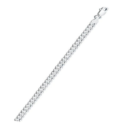 Sterling Silver Super Flat Concave Curb 100-4.2mm Chain