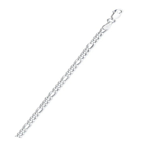 Sterling Silver Flat Figaro 100-3.5mm Chain
