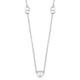 Sterling Silver Oval Connector Chain Necklace