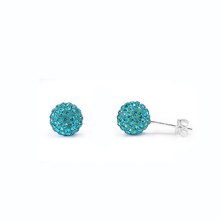 Load image into Gallery viewer, Sterling Silver Crystal Ball Earring