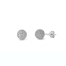 Load image into Gallery viewer, Sterling Silver Crystal Ball Earring