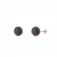 Load image into Gallery viewer, Sterling Silver Crystal Ball Earring