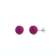 Load image into Gallery viewer, Sterling Silver Crystal Ball Earring
