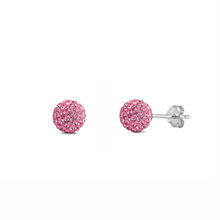 Load image into Gallery viewer, Sterling Silver Crystal Ball Earring