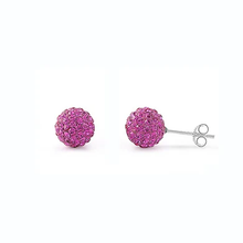 Load image into Gallery viewer, Sterling Silver Crystal Ball Earring