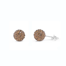 Load image into Gallery viewer, Sterling Silver Crystal Ball Earring