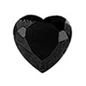 Sterling Silver Rhodium Plated 4mm Heart Color CZ Earrings