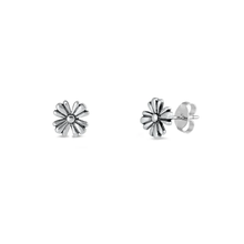 Load image into Gallery viewer, Sterling Silver 6mm Flower Stud Earrings