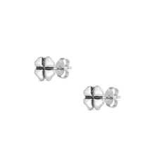 Load image into Gallery viewer, Sterling Silver 7mm Clover Stud Earrings