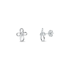 Load image into Gallery viewer, Sterling Silver Cross Stud Earrings