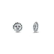 Load image into Gallery viewer, Sterling Silver 9mm Sun Stud Earrings