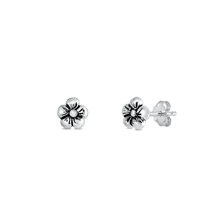 Load image into Gallery viewer, Sterling Silver Flower Stud Earrings
