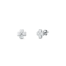 Load image into Gallery viewer, Sterling Silver Clover Stud Earrings