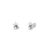 Sterling Silver Stars Stud Earrings