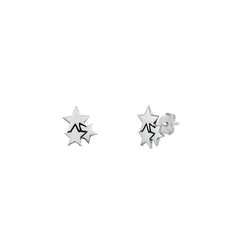 Sterling Silver Stars Stud Earrings