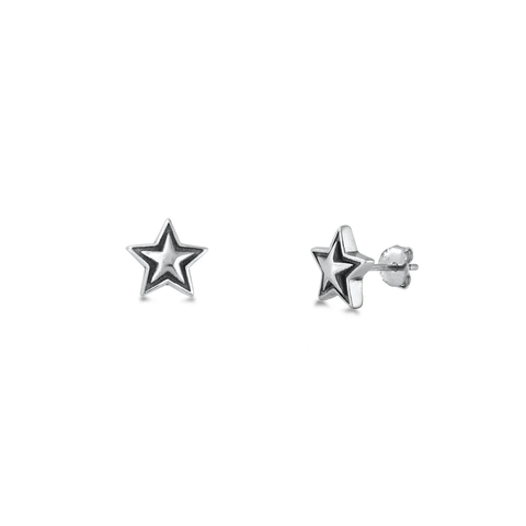 Sterling Silver Star Stud Earrings