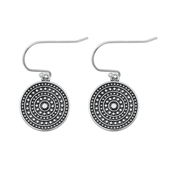 Sterling Silver Oxidized Bali Style Stud Earrings