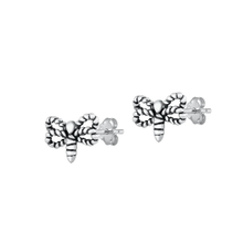 Load image into Gallery viewer, Sterling Silver Oxidized Dragonfly Stud Earrings