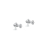Sterling Silver Oxidized Mushroom Earrings