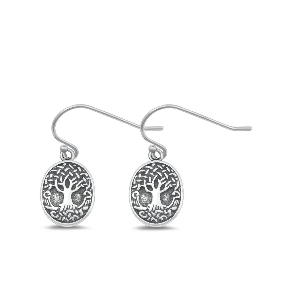 Sterling Silver Oxidized Mushrooms Assorted Plain Earrings