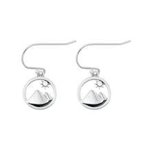 Load image into Gallery viewer, Sterling Silver Oxidized Mountains Assorted Plain Earrings