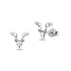 Sterling Silver Oxidized Daisy Flower Earrings