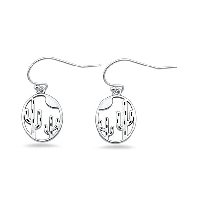 Sterling Silver Oxidized And Polished Desert Earrings