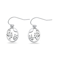 Sterling Silver Oxidized And Polished Desert Earrings