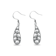 Sterling Silver Oxidized 21.8mm Bali Style Earrings