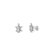 Load image into Gallery viewer, Sterling Silver Oxidized Turtle Assorted Plain Earrings