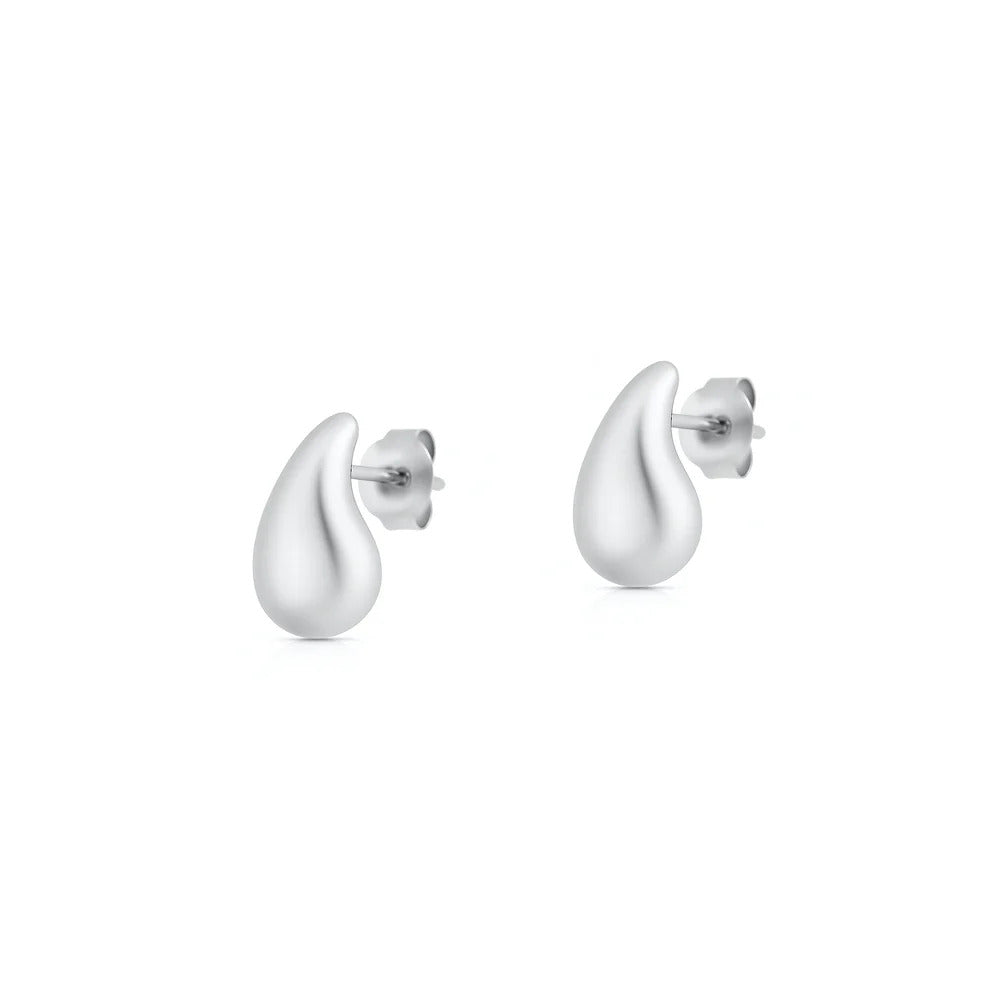 Sterling Silver Polished Teardrop Earrings