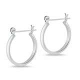 Sterling Silver High Polished Hoop Earrings